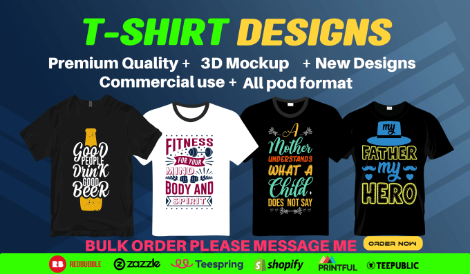 Do trendy and stunning t shirts design for your pod store by Aizadesino ...