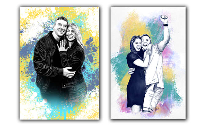 paint customised and personalised digital portraits
