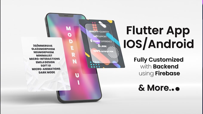 Create complete flutter app in ios and android customized with firebase ...