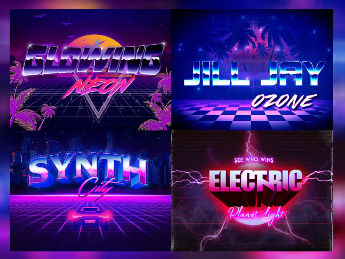 Create a neon 80s retro vhs cinematic movie style 80s logo by Retro_pro ...