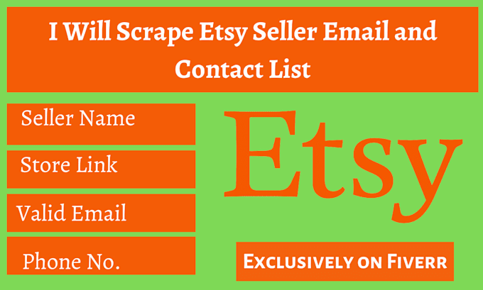 scrape etsy seller email and contact list