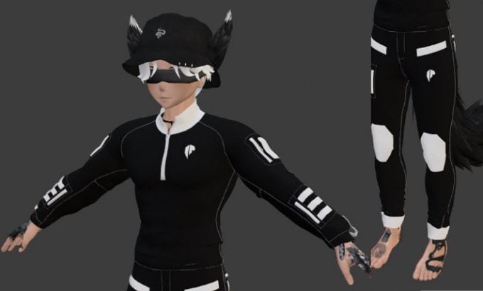 Custom Vrchat Avatar Vroid Vtuber Furry Character By Lactouse688 