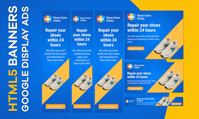 design web banners, HTML5 banners, google ads