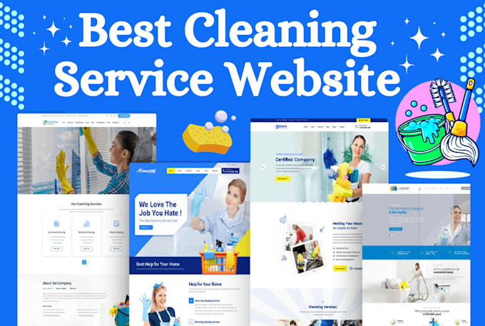 build cleaning service website for cleaning business company