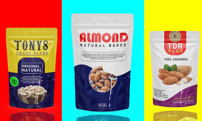 design pouch label, coffee bag, and mylar bag design