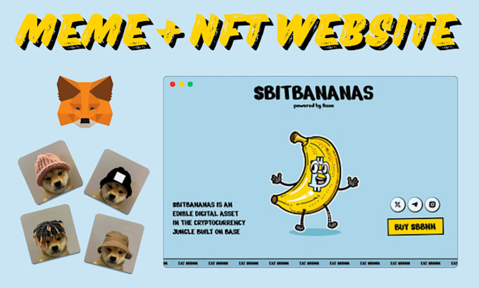 create crypto meme website presale nft website with wallet integration