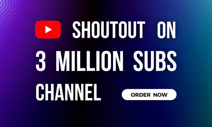 give a shoutout on my 3m youtube channel