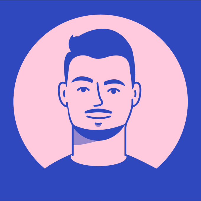 Create minimalist flat line avatar for your profile picture by Noorqaba ...