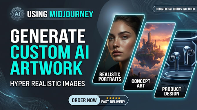 generate ai artwork and hyper realistic images in midjourney