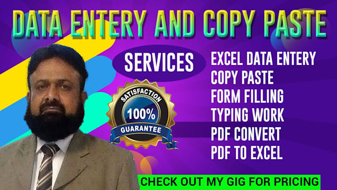 Data entry, copy paste, form filling, typing work in 24 hours by ...