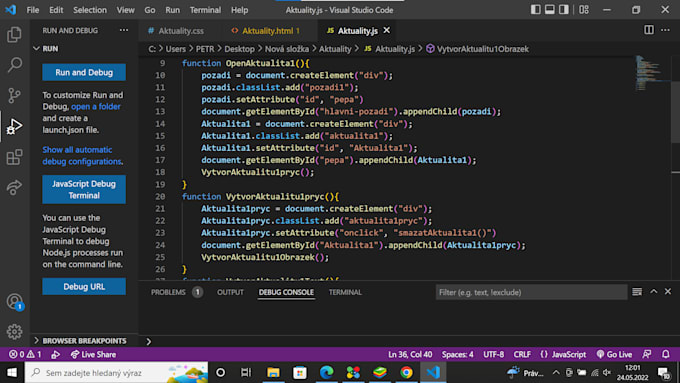 Make js code in visual studio code by Kepsik | Fiverr