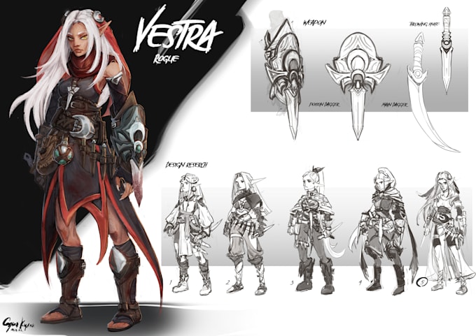do character design for game, dnd, book or tabletop