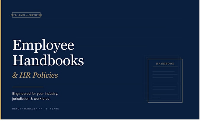 create a professional employee handbook and HR policies