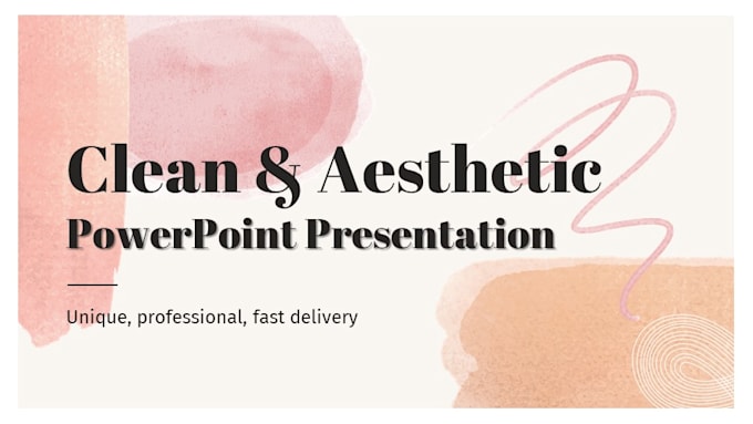 design an aesthetic powerpoint presentation on any topic