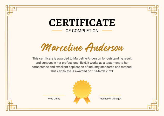 Can make cutom made certificate for college and online courses by