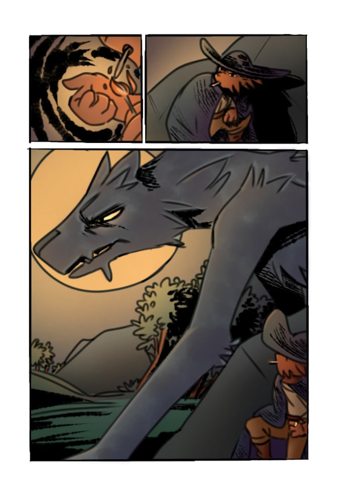 color your drawing or comic page