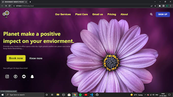 Create beautiful landing page with html css free by Lakhvir_web | Fiverr