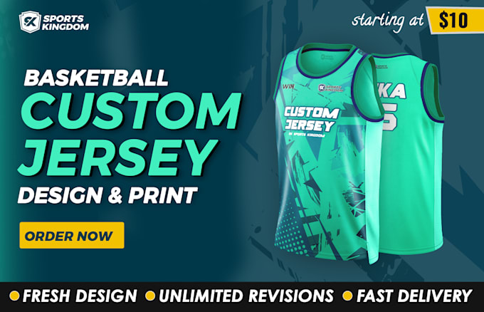 design, print and manufacture basketball jersey