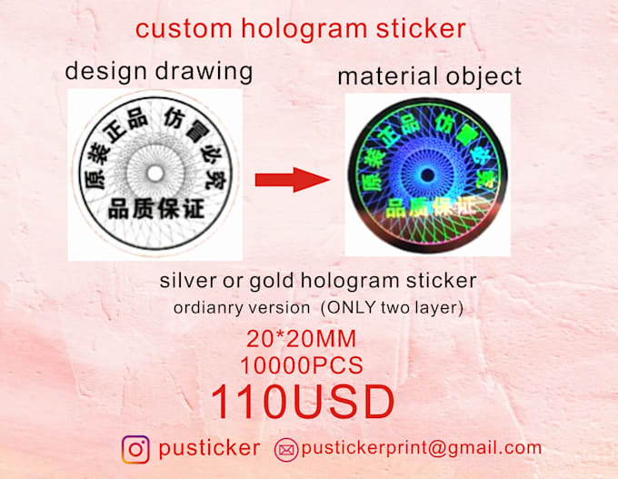 custom hologram label printing