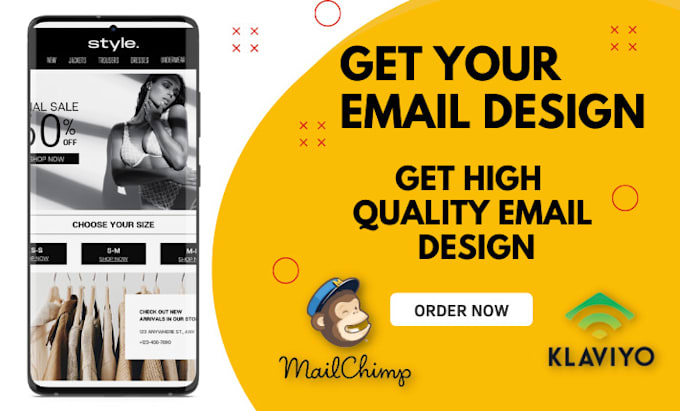 design klaviyo template and klaviyo email design for flows