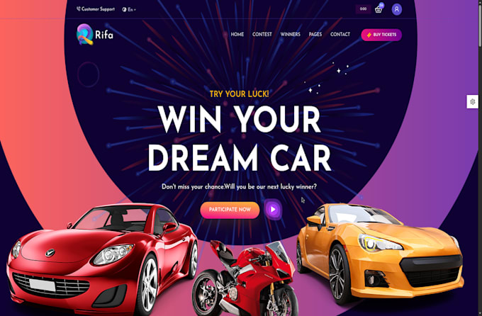 build a professional competitions, raffles website