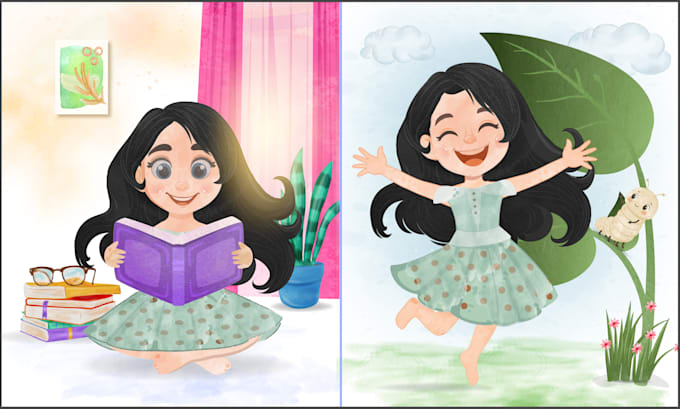 illustrate children story book illustration