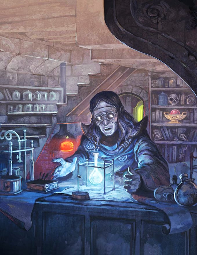 Draw fantasy illustration for you by Perlorentzen Fiverr