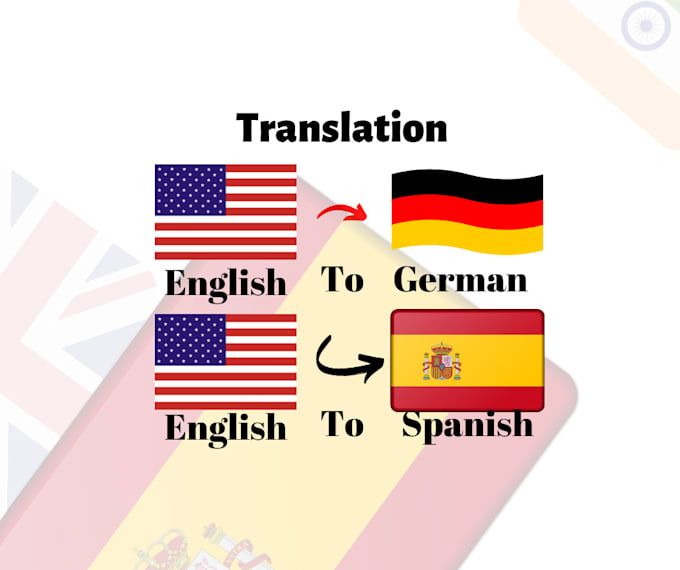 Translate perfect english to german and english to spanish by