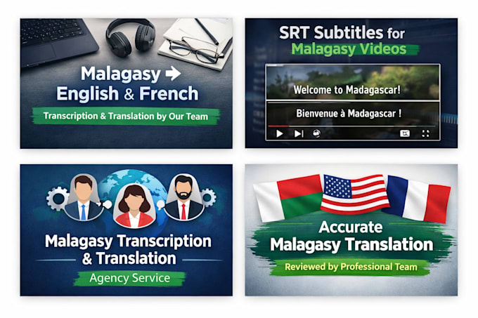 transcribe and translate malagasy into english and french