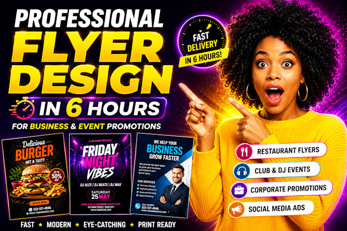 create awesome flyer design for you