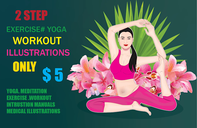 draw exercise, medical, workout ,yoga,   vector line art