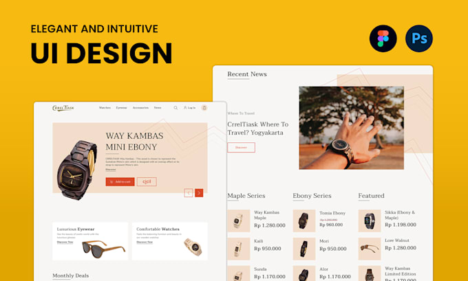 do website design, web design, ui ux design using figma
