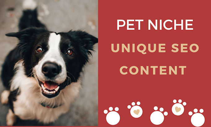 do SEO blog posts on pet toys, and dog food