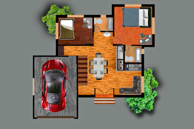 draw your architectural floor plan 2d and 3d