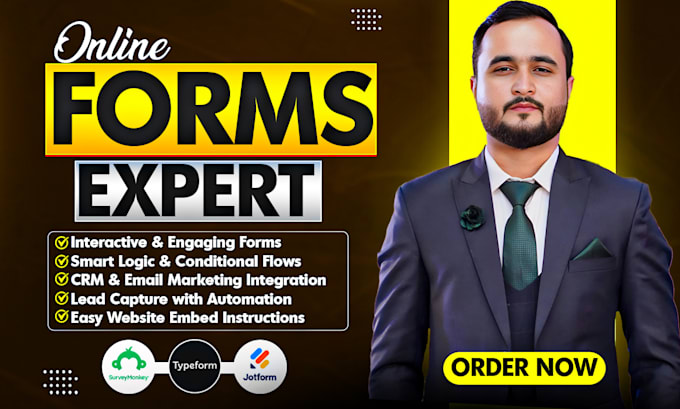 create online form using jotform, typeform and surveymonkey
