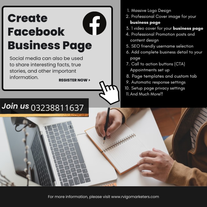 Build fb page, grow business sale and create shop by Bakar6222 Fiverr