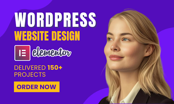 create a modern wordpress website design using elementor