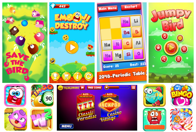 Do 2d Android And Ios Mobile Game App Ui Graphics Design By