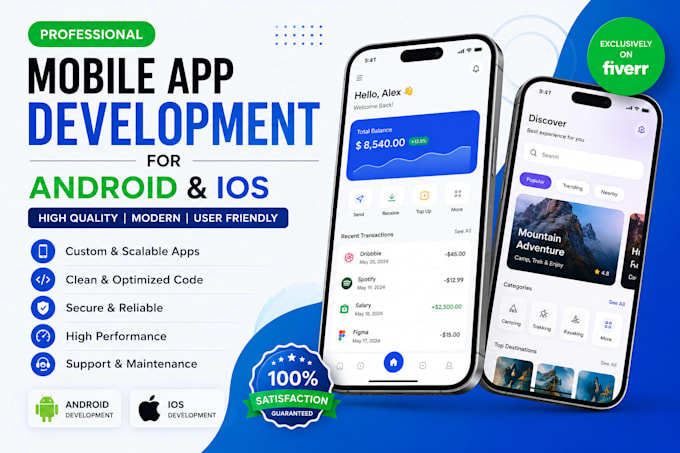 develop your mobile app using flutter or react native