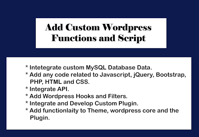 add new wordpress features and functionality