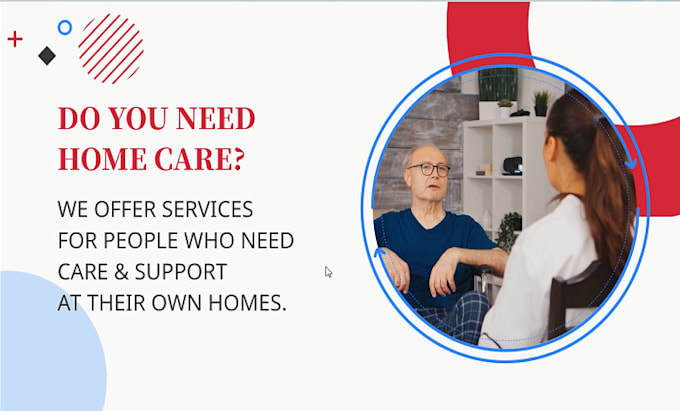 make custom elderly care, senior citizen, home care promo video