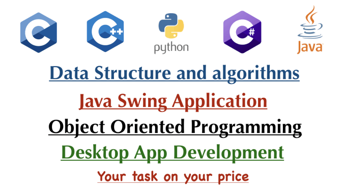 Hire a freelancer to do and teach c, cpp, python and java swing, javafx projects