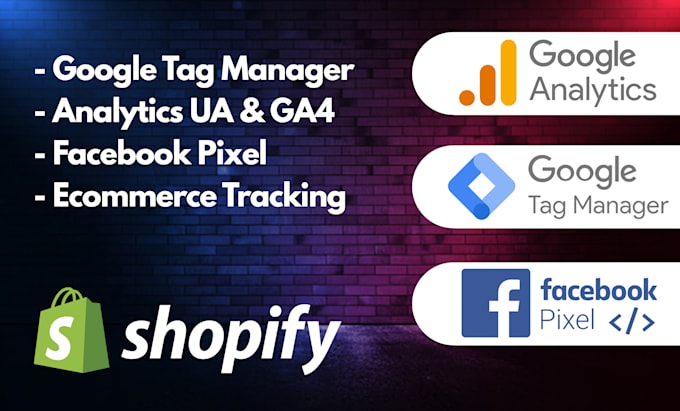 setup google tag manager, analytics ua, ga4 and meta pixel for your website