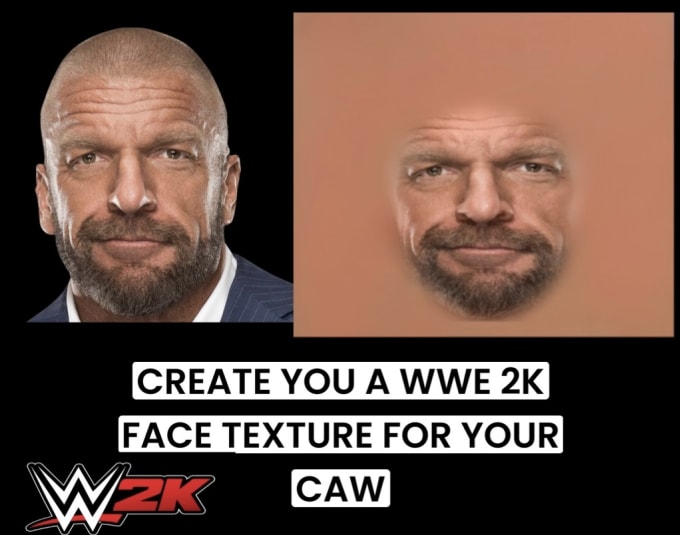 Create a wwe 2k face texture for your caw by Zee_01 Fiverr