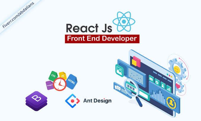 Do frontend development in html css bootstrap reactjs by Abdalians | Fiverr