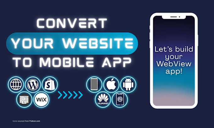 convert your website to app, android and ios webview app