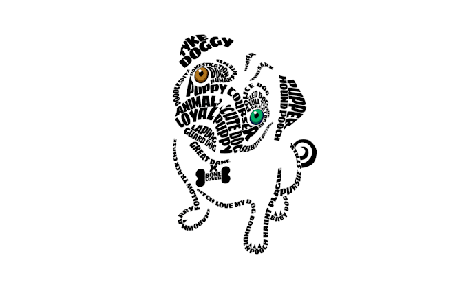 create typography t shirt and word cloud art design