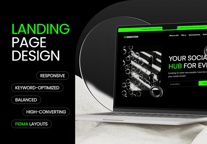 design high converting website or landing page in figma