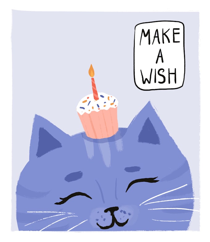 illustrate custom greeting cards, birthday cards, postcards