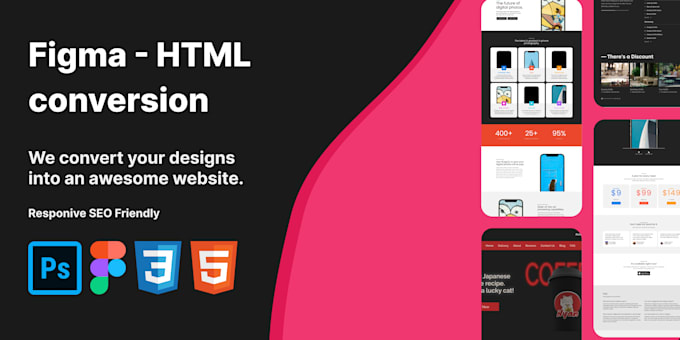 Convert figma to html website for your business by Zhenya_sergeev | Fiverr
